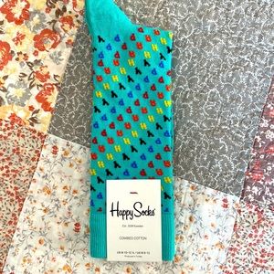 🆕 HAPPY SOCKS - Mint Green “HAPPY” Socks